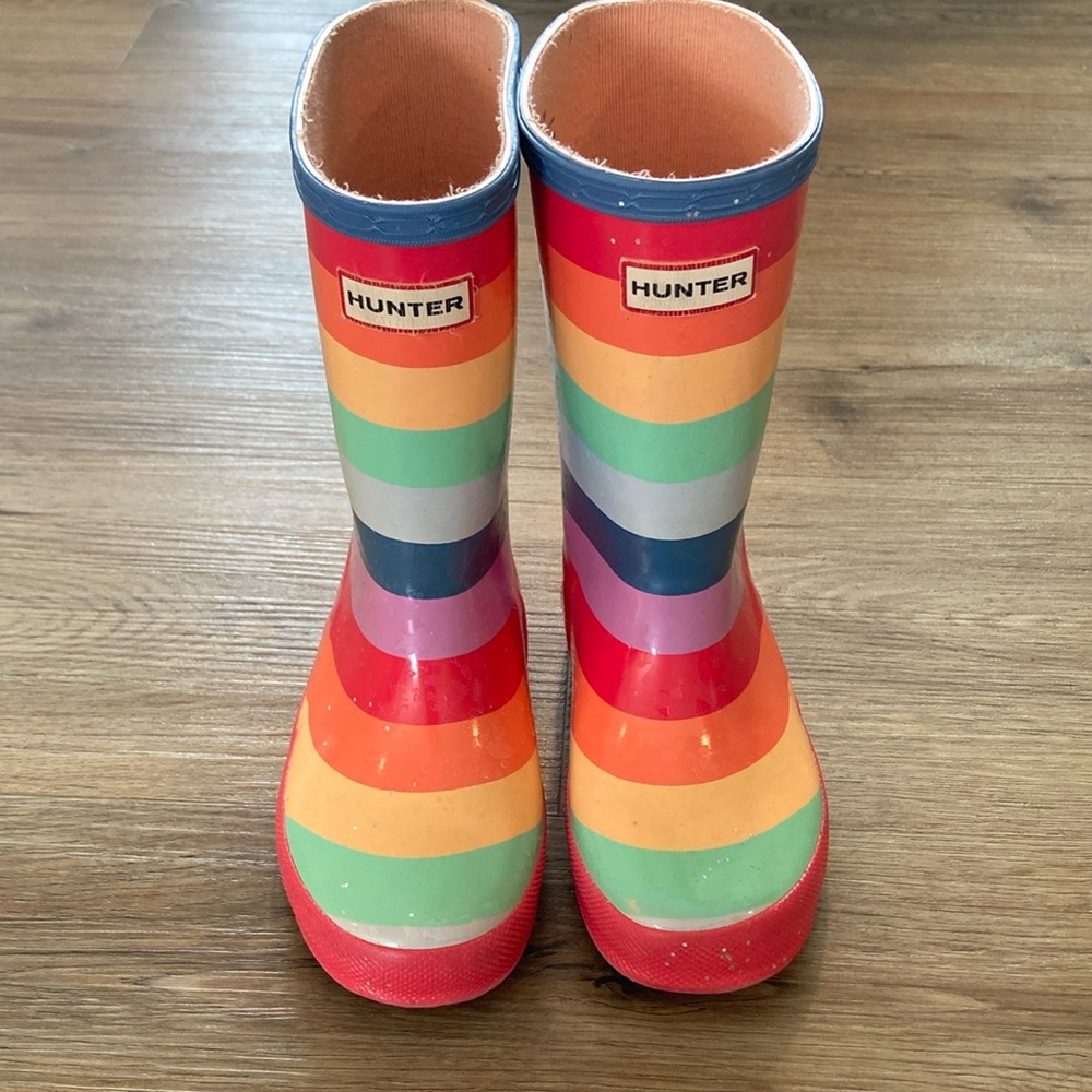 Hunter Rainbow Sparkles Unisex Rain Boots US 11B 12G